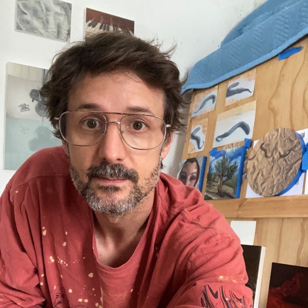 Brian DePauli, ESSA’s 2026 2D Artist in Residence, in his studio