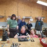 Students and instructors in ESSA’s studios during an Intro to Small Metals workshop