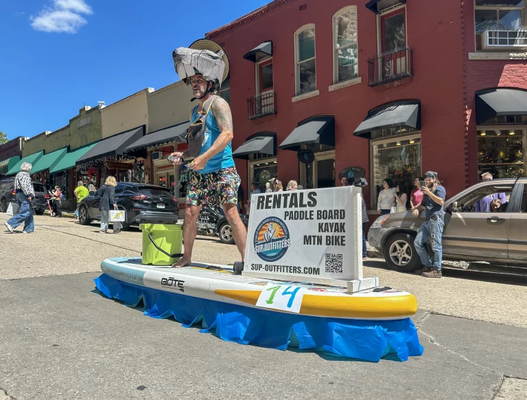 creative paddleboard float eureka springs parade