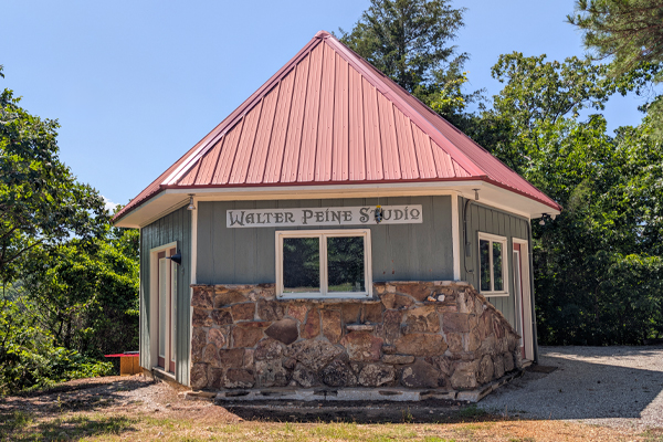 Exterior view of Walter Peine Studio at the Eureka Springs School of the Arts in Eureka Springs, Arkansas